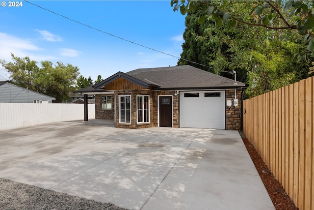 view of front of house featuring a garage