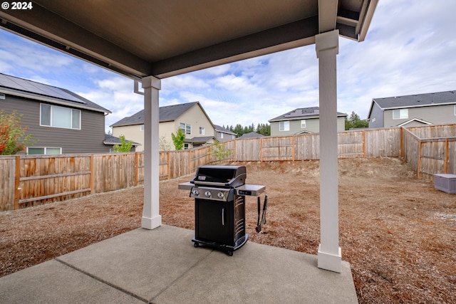 view of patio with grilling area