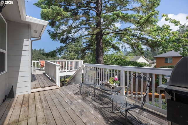 view of wooden deck