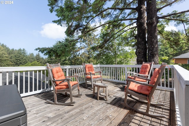 view of wooden deck