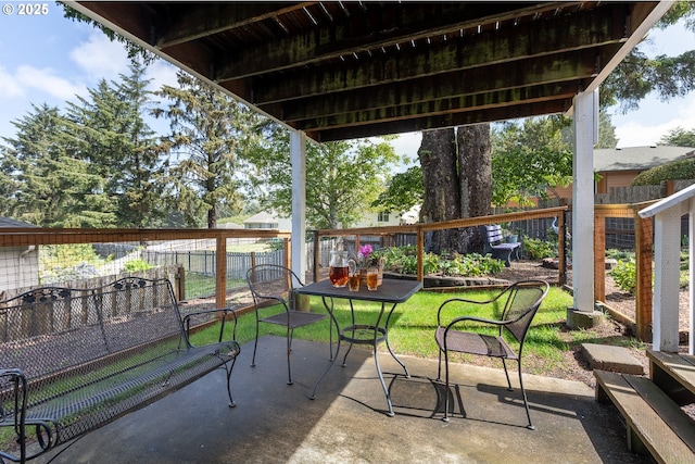 view of patio / terrace featuring a fenced backyard