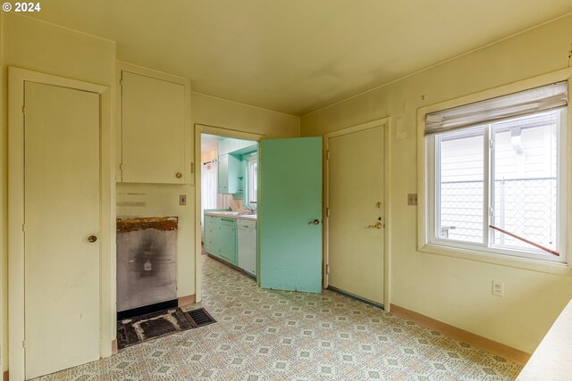 kitchen featuring white dishwasher