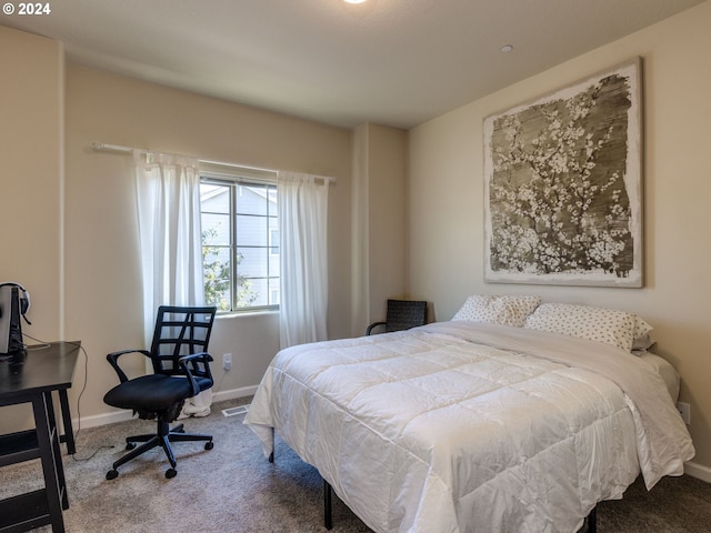 bedroom with carpet