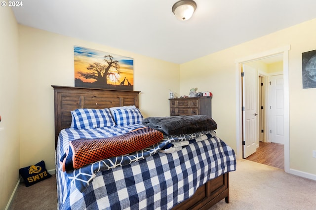 view of carpeted bedroom