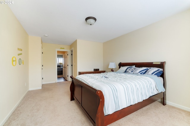 view of carpeted bedroom