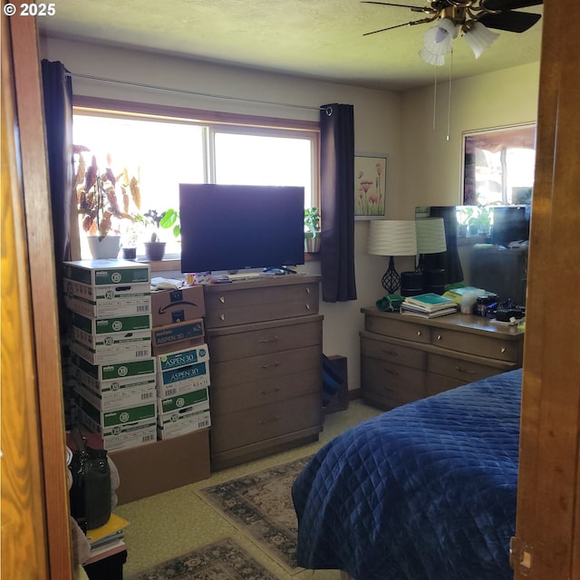 bedroom featuring a ceiling fan