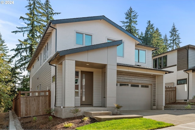 view of front of house featuring a garage