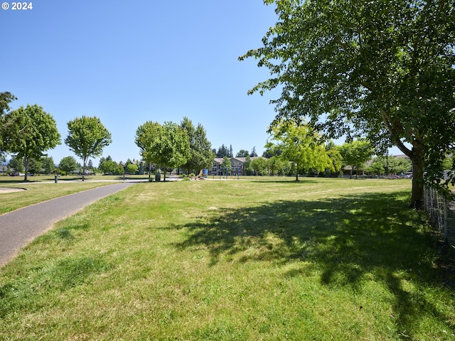 surrounding community featuring a lawn