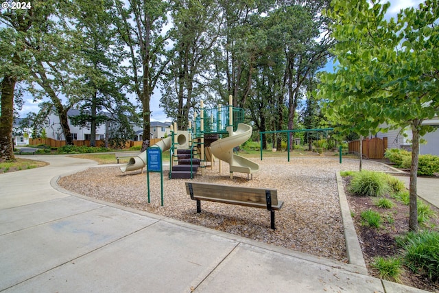 view of jungle gym