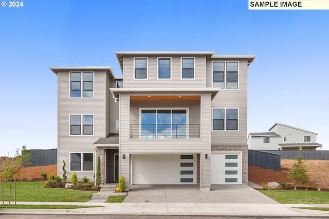 view of front facade with a garage