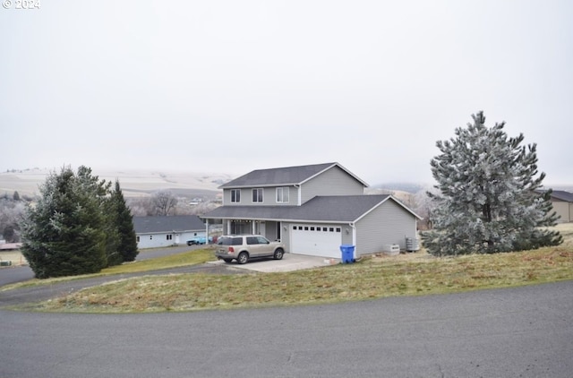 view of property with a garage