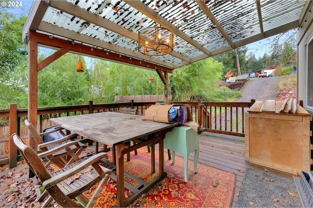 view of wooden terrace