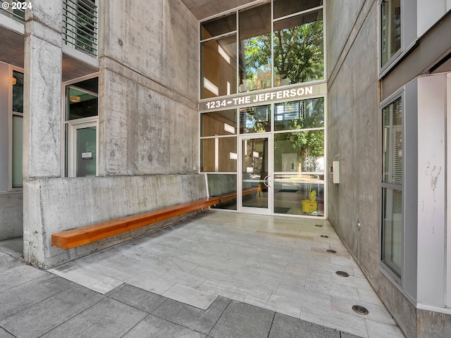 view of doorway to property