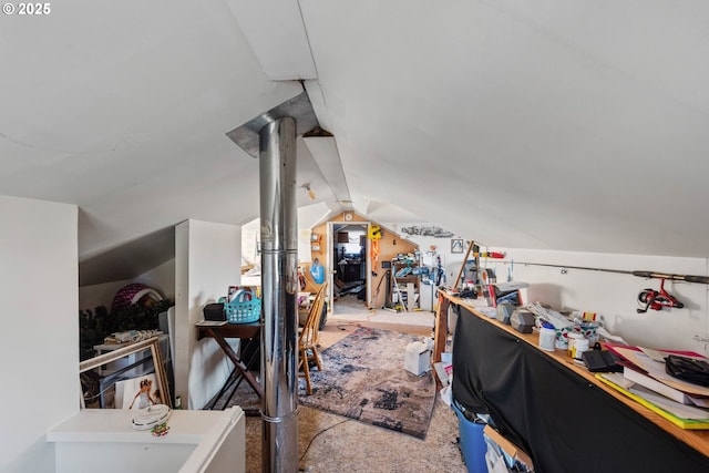 bonus room featuring vaulted ceiling