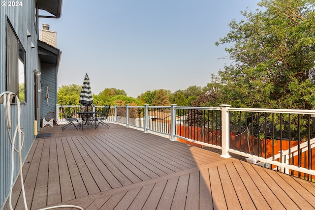 view of wooden terrace