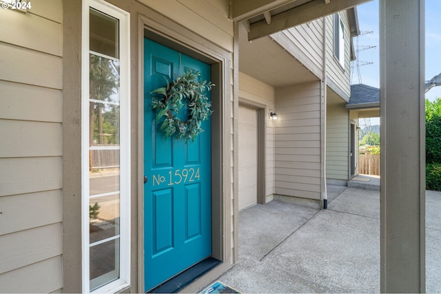 view of doorway to property