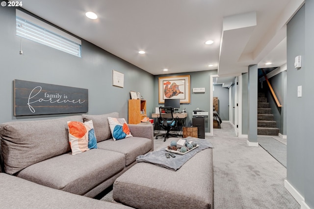 view of carpeted living room