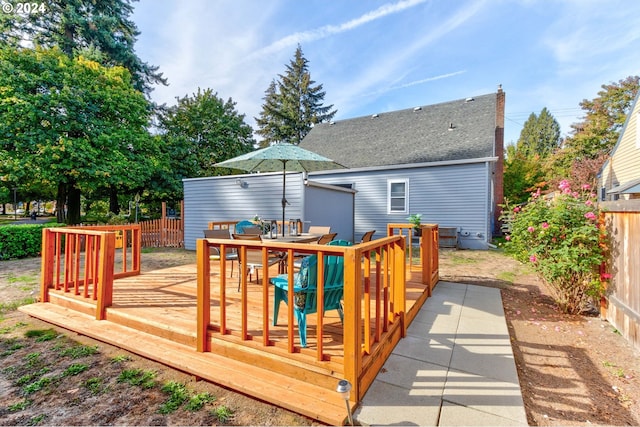 view of wooden deck