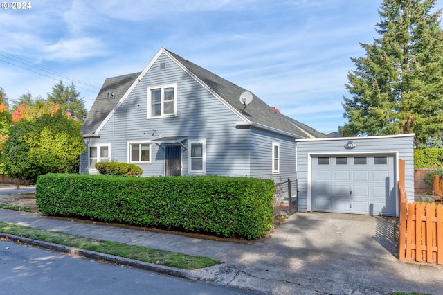 view of front facade with a garage