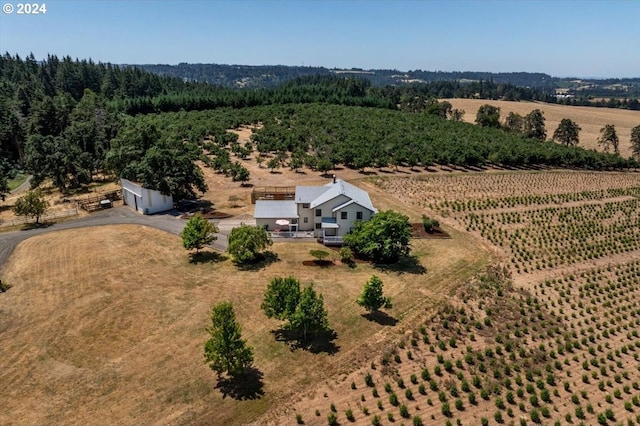 drone / aerial view featuring a rural view