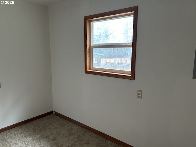 view of carpeted empty room