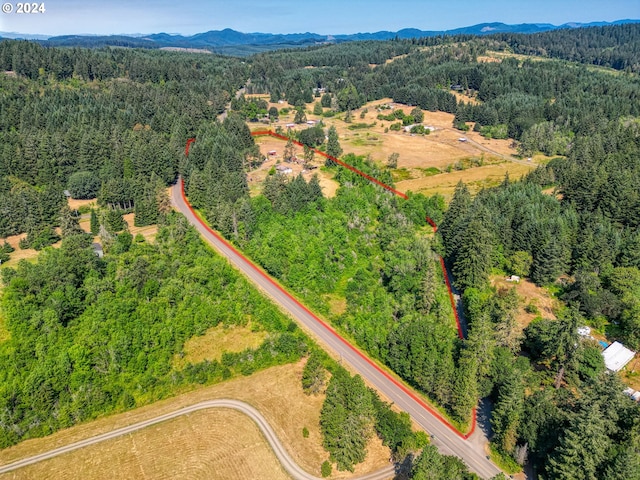 aerial view featuring a mountain view