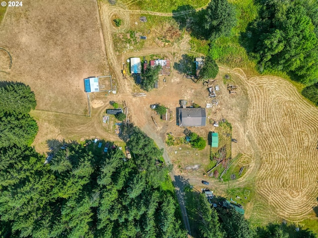 aerial view featuring a rural view