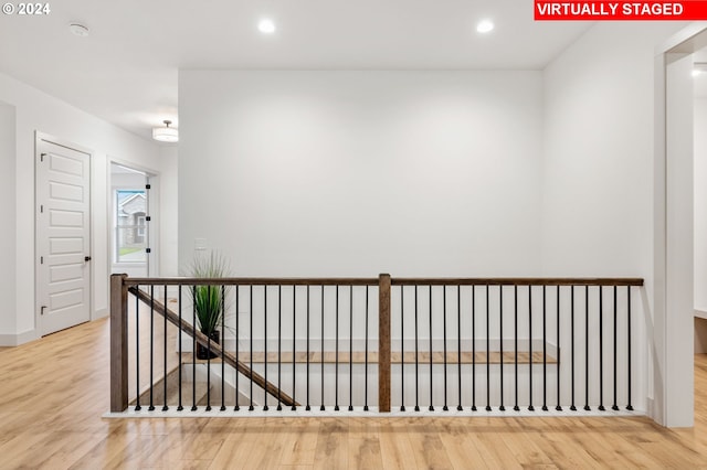 hall featuring light hardwood / wood-style floors