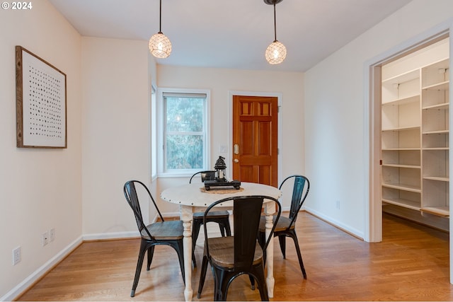 dining room featuring light hardwood / wood-style floors