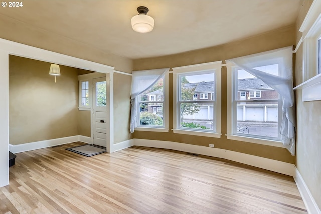 interior space featuring light wood-type flooring