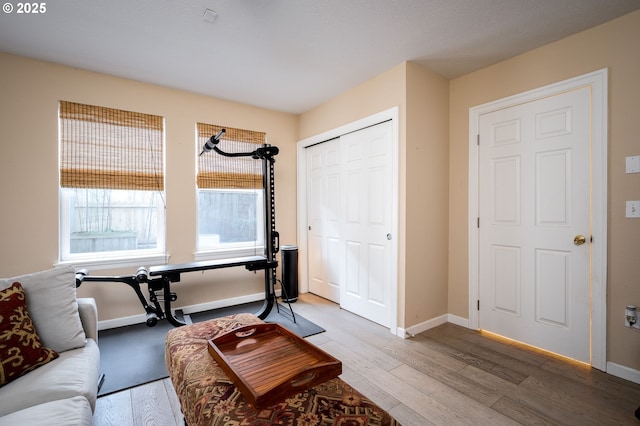 interior space featuring hardwood / wood-style flooring