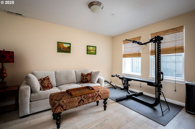 1163 NE 5th St, Gresham, OR 97030 - exercise area with wood finished floors and baseboards
