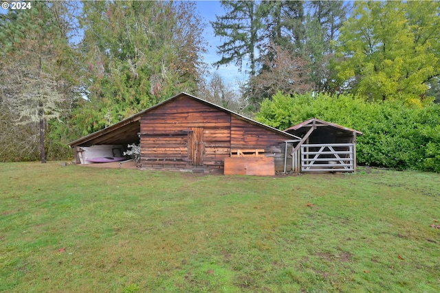 92932 Paschelke Rd, Marcola, OR 97454 - view of pole building featuring a lawn