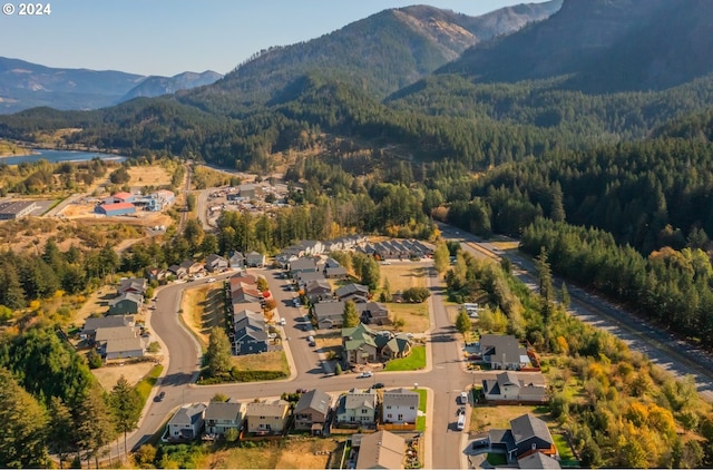 bird's eye view featuring a mountain view