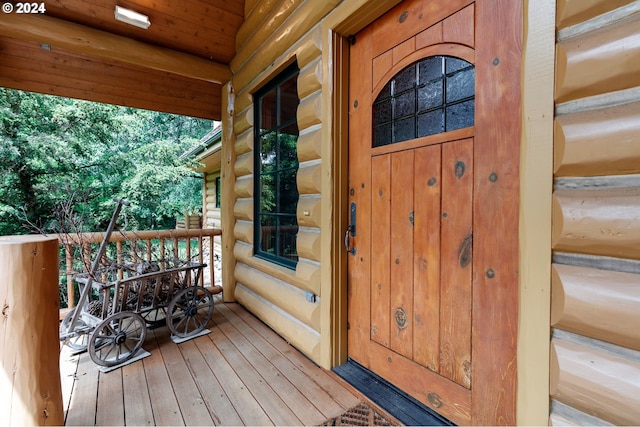 view of doorway to property