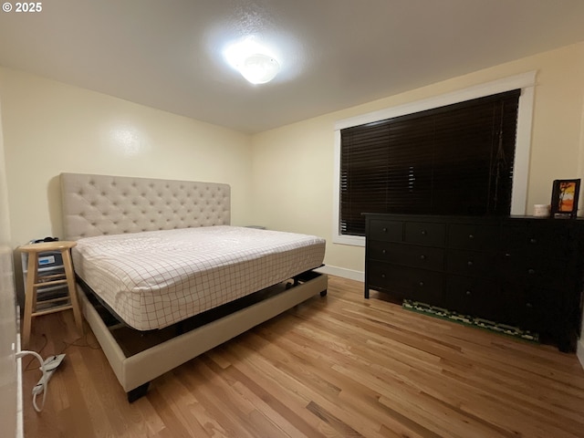 bedroom featuring light hardwood / wood-style floors