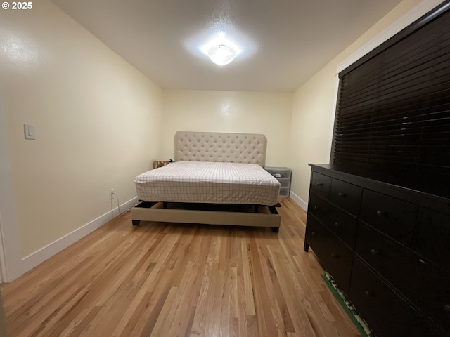 bedroom featuring light hardwood / wood-style flooring