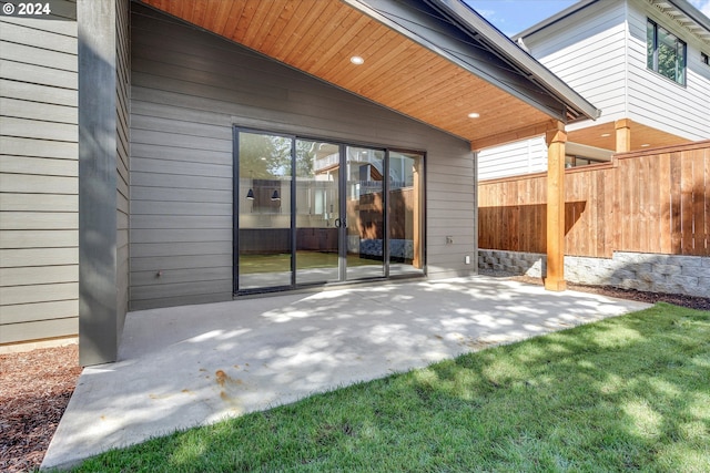 view of patio / terrace with fence