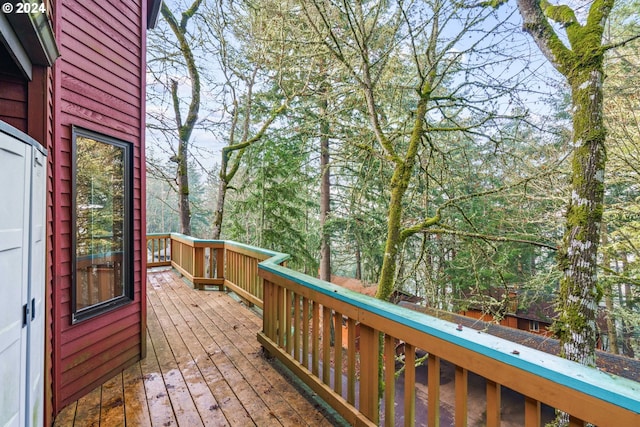 view of wooden deck