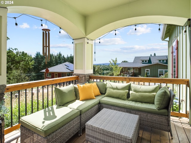 deck featuring an outdoor hangout area