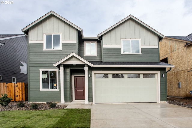 view of front of house featuring a garage