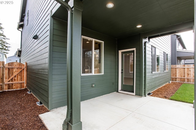 view of patio with fence