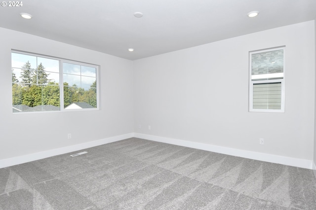 unfurnished room with carpet