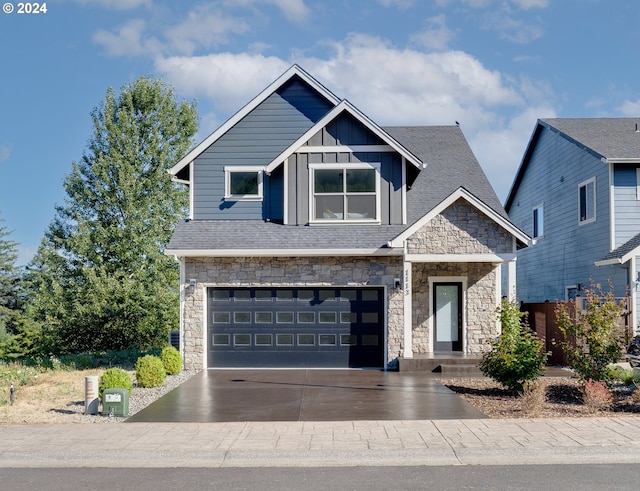 craftsman-style home featuring a garage