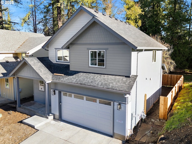 view of front of house featuring a garage