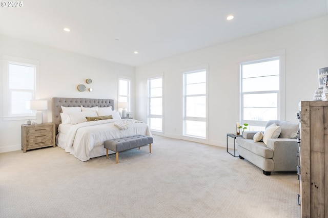 view of carpeted bedroom