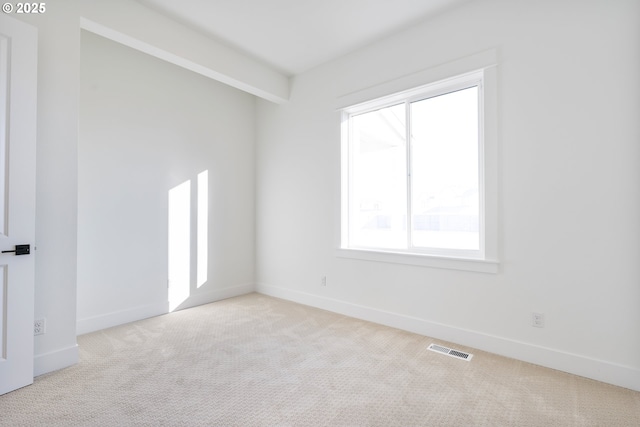 unfurnished room featuring light carpet and a wealth of natural light