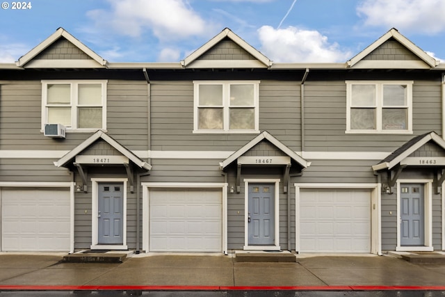 view of property featuring a garage