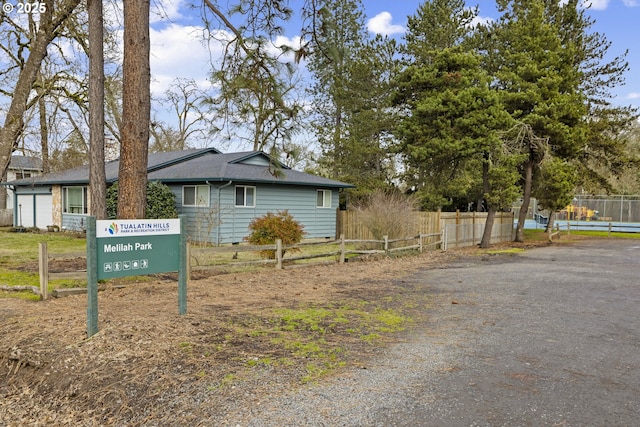 view of front of home