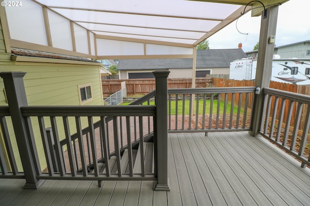 deck featuring a pergola